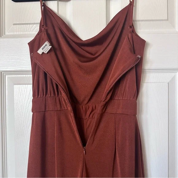 Jason Wu Emmett Cowl Neck Jumpsuit Brown Sz XS - Picture 9 of 14